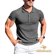 Camisa Polo Canelada AlfaBonix Solid Stripe