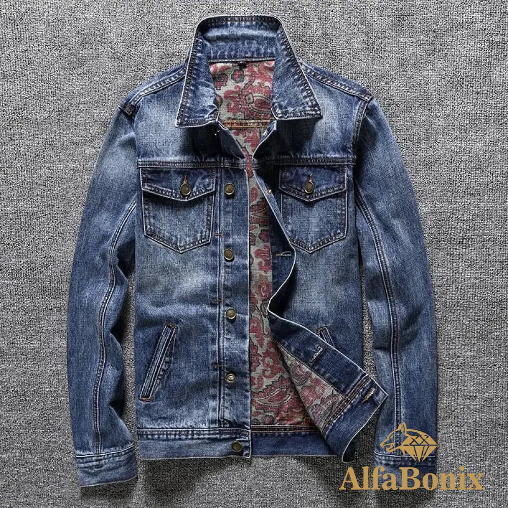 Jaqueta Jeans Alfa Vintage Print