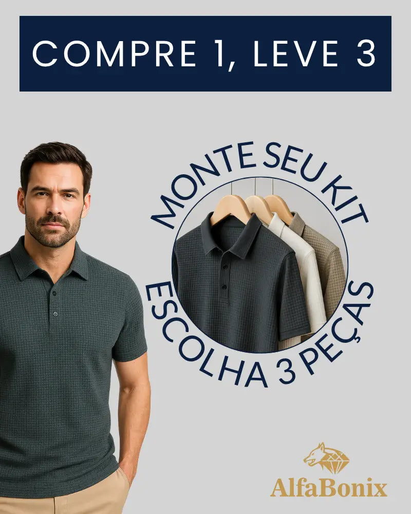 Kit Camisa Polo Alfa Gelato – Compre 1, Leve 3 [Promoção]