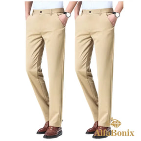 Kit Com 2 Calças Sociais de Alfaiataria Alfabonix - [Compre 1 e Leve 2]