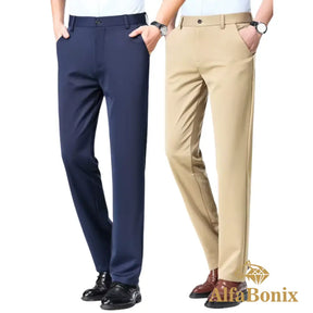 Kit Com 2 Calças Sociais de Alfaiataria Alfabonix - [Compre 1 e Leve 2]