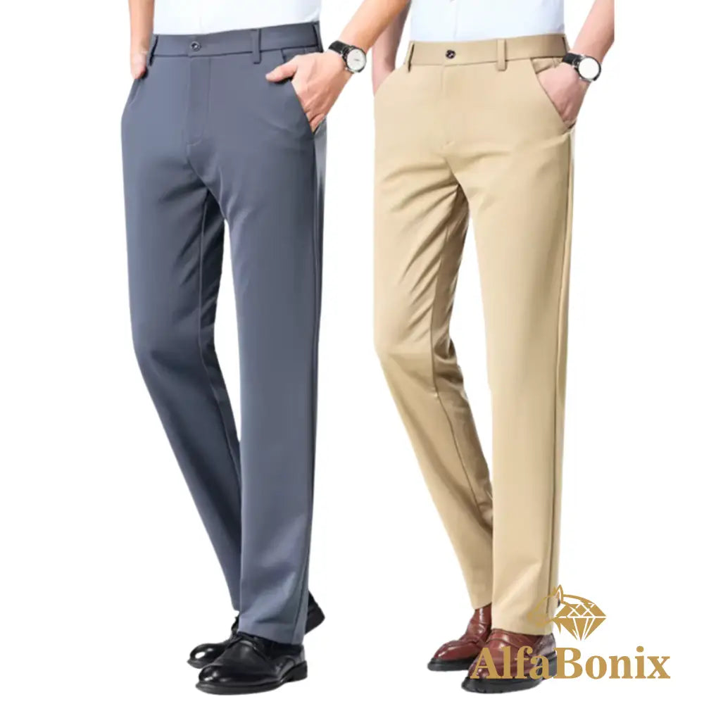 Kit Com 2 Calças Sociais de Alfaiataria Alfabonix - [Compre 1 e Leve 2]