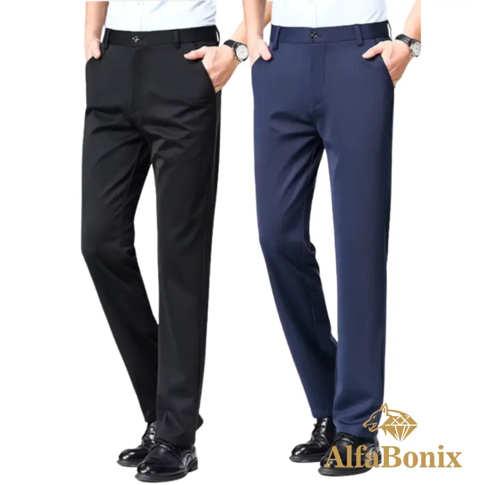 Kit Com 2 Calças Sociais de Alfaiataria Alfabonix - [Compre 1 e Leve 2]