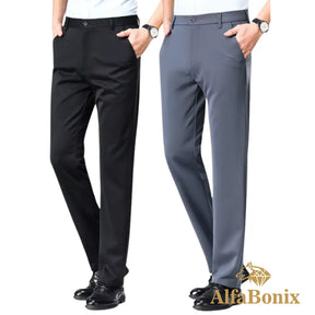 Kit Com 2 Calças Sociais de Alfaiataria Alfabonix - [Compre 1 e Leve 2]