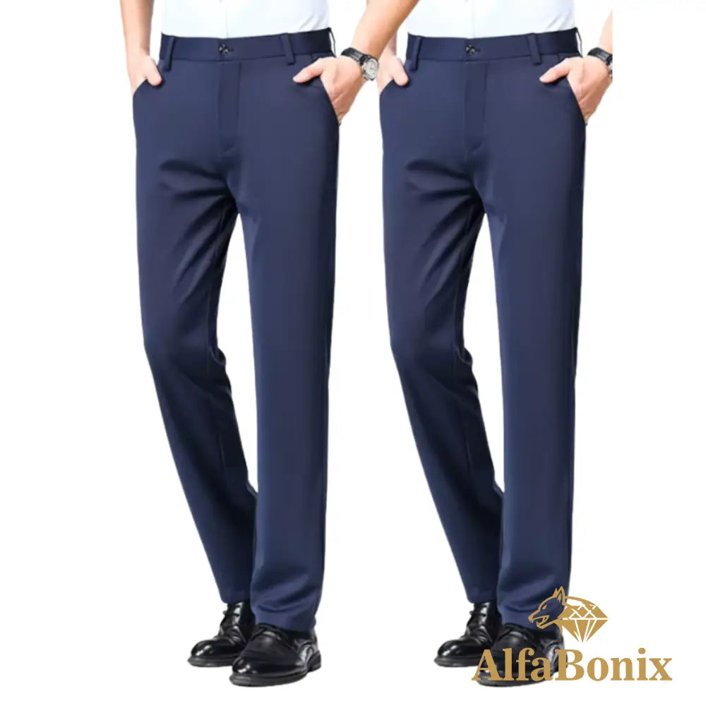 Kit Com 2 Calças Sociais de Alfaiataria Alfabonix - [Compre 1 e Leve 2]