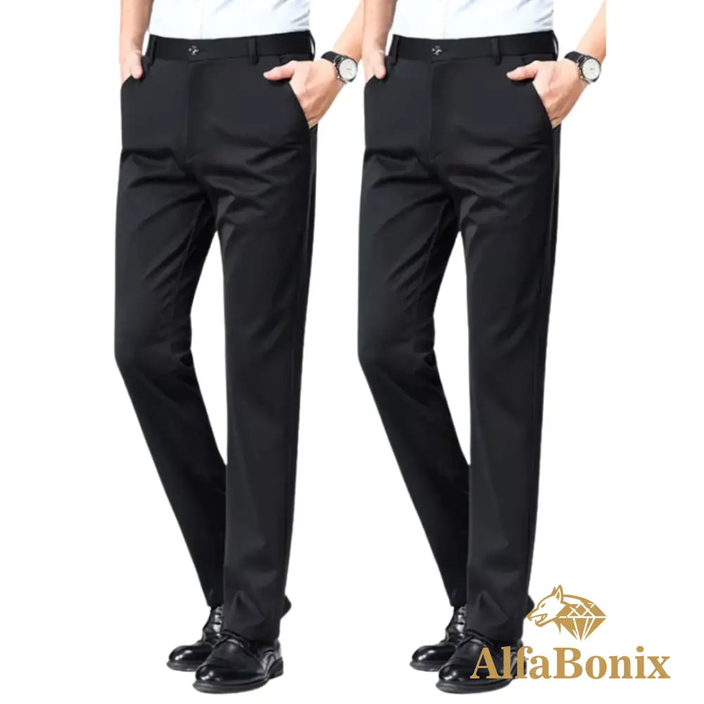 Kit Com 2 Calças Sociais de Alfaiataria Alfabonix - [Compre 1 e Leve 2]